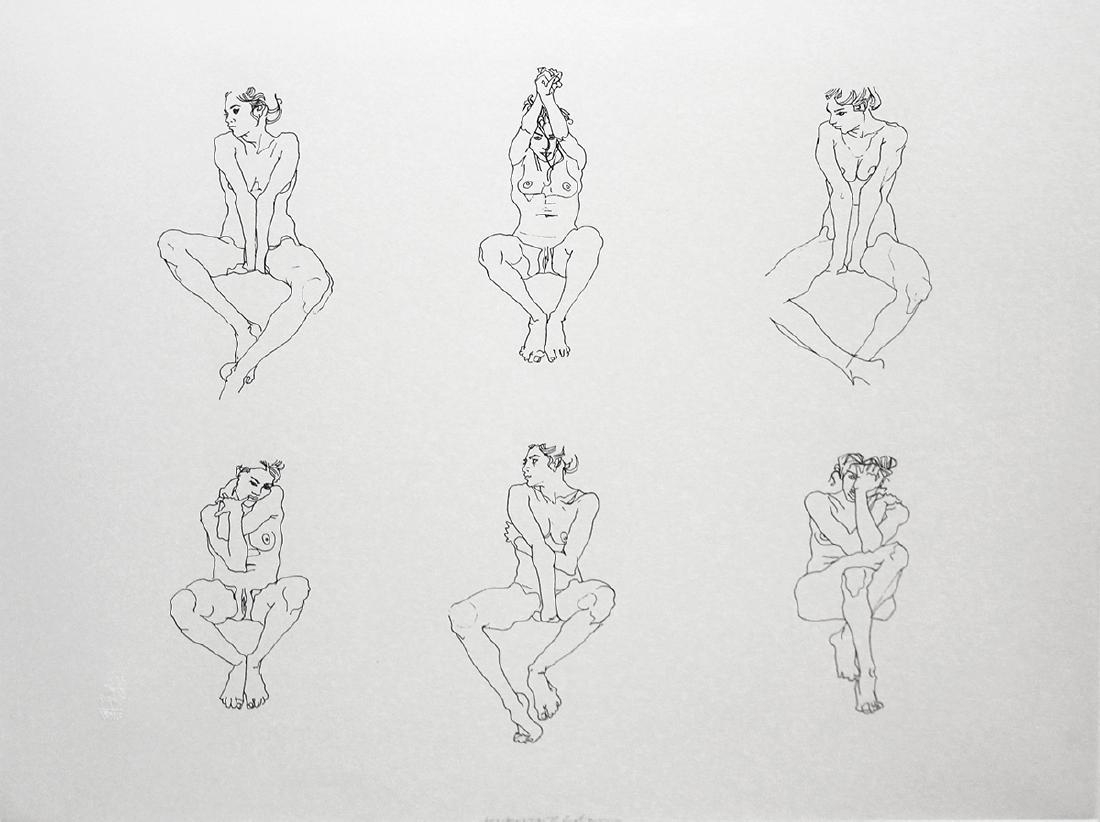 Robert Graham (1938-2008): Robert Graham (1938-2008) Untitled, 1997 Lithograph Signed and annotated "For Valentin"in pencil on recto Image: 16 x 18 inches; Framed: 29 x 34.5 inches