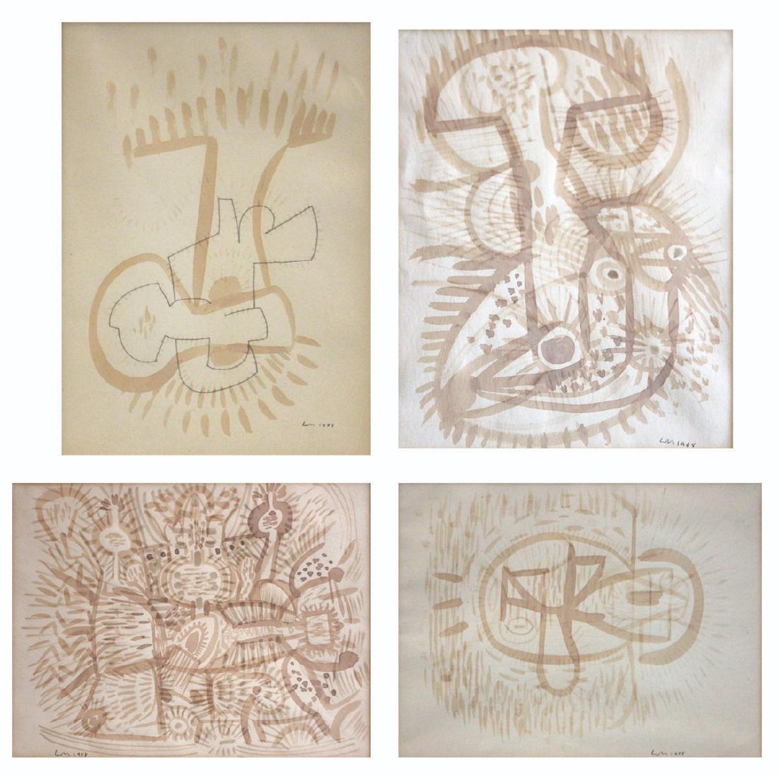 Lee Mullican Lot of Four (1919-1998) (1 of 5)