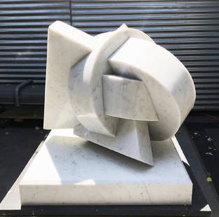 Essie Pinsker (1918-2007): Essie Pinsker(1918-2007)Interforce c. 1980's-1990'sWhite Carrara marble22 x 28 x 18 inchesProvenance: From the Estate of Essie Pinsker