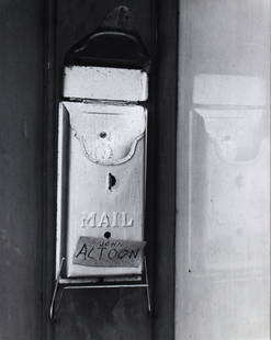 Charles Brittin (1928-2011): Charles Brittin (1928-2011) Mailbox, John Altoon Studio Ocean Park, California, 1965 Gelatin-silver print Signed verso Image: 13 x 10.25 inches; Framed: 21 x 16.76 inches Provenance: The Estate of Ms.