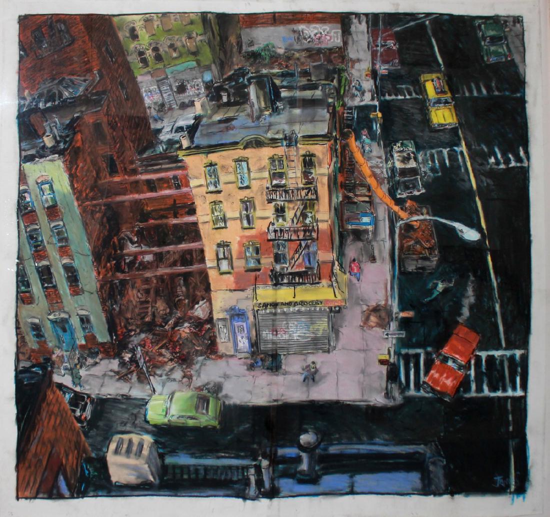 James Romberger (Born 1958): James Romberger (Born 1958) Untitled, 1989 Pastel on paper Signed on recto Sheet: 56.5 x 60 inches; Framed: 60.5 x 63.5 inches Provenance: Grace Borgenicht Gallery, New York, NY, tag on verso