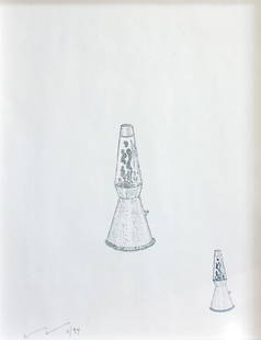 Haim Steinbach (Born 1944): Haim Steinbach (Born 1944) Untitled Ink on paper Signed and dated on recto Image: 6.5 x 5 inches; Framed: 12.5 x 9.75 inches