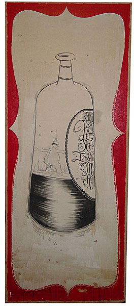 Barry McGee Untitled: 1992 Oil on wallboard Unsigned Image: 81 x 31 inches