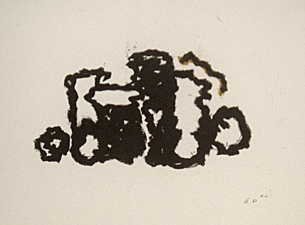 Ed Moses Night Life: 2000 Paintstick on mylar Initialed in pencil on recto Image: 7.5 x 9.25 inches; Framed: 19.25 x 23.25 inches