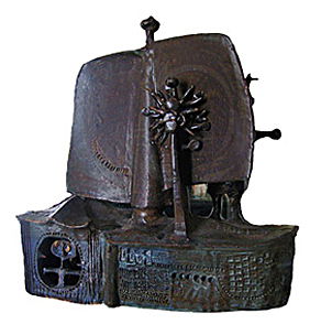 Bertil Vallien_Time Machine: 1962, Free standing sculpture; Illustrated in: Bertil Vallien, Glass Eats Light, pg. 20; 19 x 19 x 8 inches