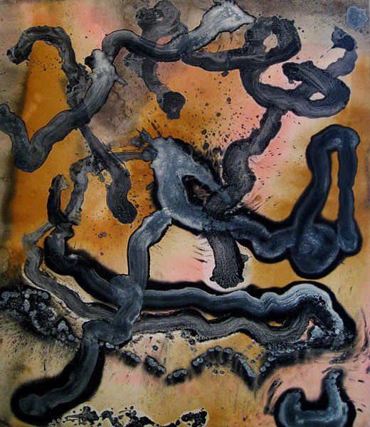 Ed Moses Wauged: c. 1990 Oil and acrylic on canvas Signed on verso Image: 78 x 66.5 inches