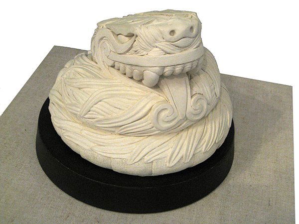 Robert Graham Lot of Two: Hydrocal for Plumed Serpent (Quetzacoatl) of San Jose, 1994 Hydrocal Outside of the numbered edition of 2 Signed on the bottom of the piece; Signed "For Valentin Robert Graham" Provenance: Robert Grah