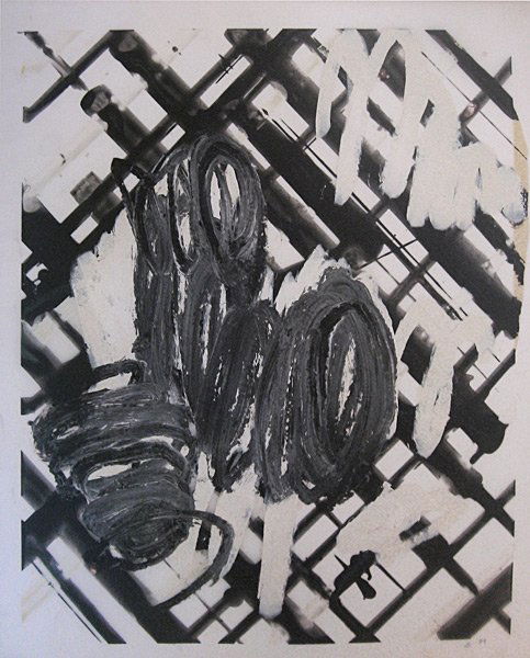 Ed Moses Mooder the Portrait #8: 1998 Oil and acrylic on mylar Initialed on recto Image: 21.25 x 18 inches; Framed: 28.5 x 24.25 inches