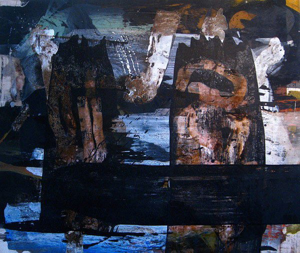 Ed Moses: Hartly-Vis., 1991 Oil and acrylic on canvas Image: 46 x 78 inches Provenance: Zolla Lieberman Gallery, Chicago, IL stamp on verso
