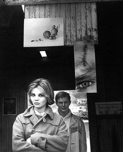 037: Charles Brittin Brittin Exhibition, Susie and Tom: Hicks, Semina Gallery, Larkspur, CA, c. 1960 Rare vintage gelatin silver print Signed by the artist in pencil on verso Provenance: From the collection of the artist Image: 16 x 20 inches; Framed: