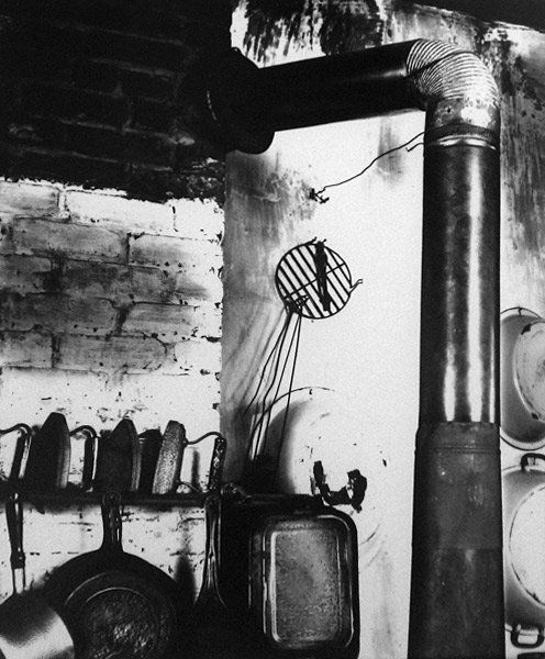 064: Walker Evans, Washwoman’s Cabin, 1948: Vintage silver gelatin print Provenance: Marla Kennedy, sold at F.O.A Auction 2000 Image: 9.25 x 7.25 inches; Framed: 21.5 x 17.5 inches