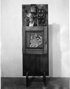 Charles Brittin Lot of Three: Ferus Gallery installation of Wallace Berman’s “Cross” also called “Factum Fidei,” 1957 Gelatin silver print Signed and annotated in pencil on verso Provenance: From the collection of the ar