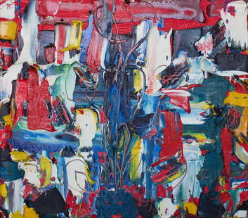 Michael Reafsnyder, Untitled, 1997: Oil on panel Signed, titled and dated on verso Provenance: Western Project, Los Angeles, CA; tag on verso