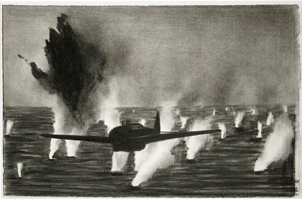 030: Marcel Van Eeden, Untitled Drawing #1503: Untitled Drawing #1503, 2005 Charcoal on paper Signed and dated in pencil on recto Galleria S.A.L.E.S, Rome, Italy tag on verso Image: 7.5 x 11 inches; Framed: 12.5 x 16.25 inches