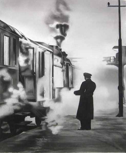 097: Michele Zalopany, Untitled, 1994: Untitled, 1994 Pastel on paper Provenance: Nestle USA, Corporate Collection Image: 30 x 22.5 inches; Framed: 38 x 30 inches