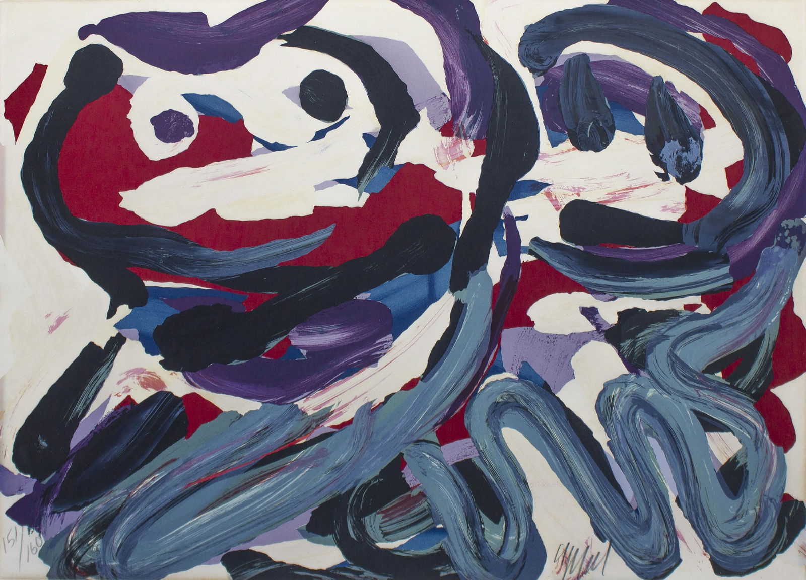 Karel Appel  (1921-2006) "Happy Battle," 1979 (1 of 4)