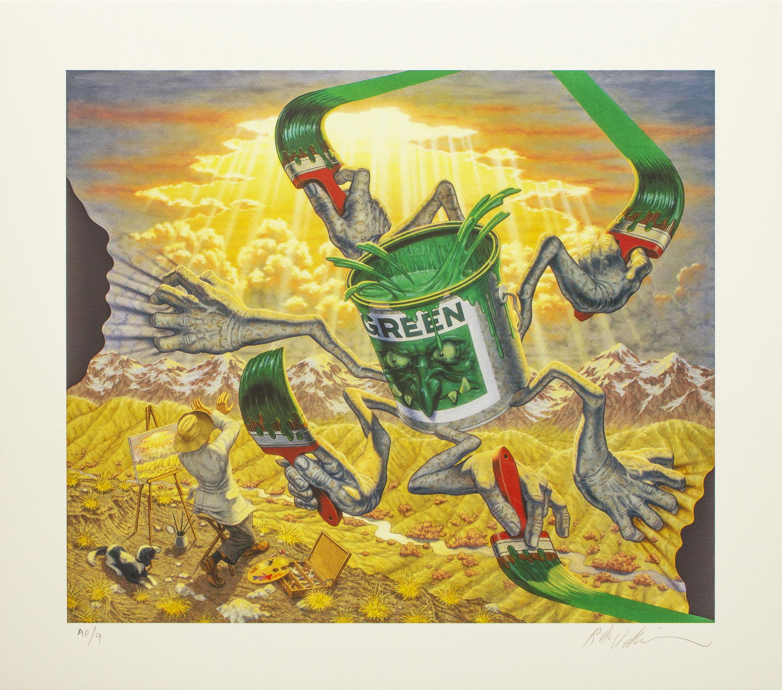 Robert Williams  (Born 1943) "The Fear of Green," 2001 (1 of 5)