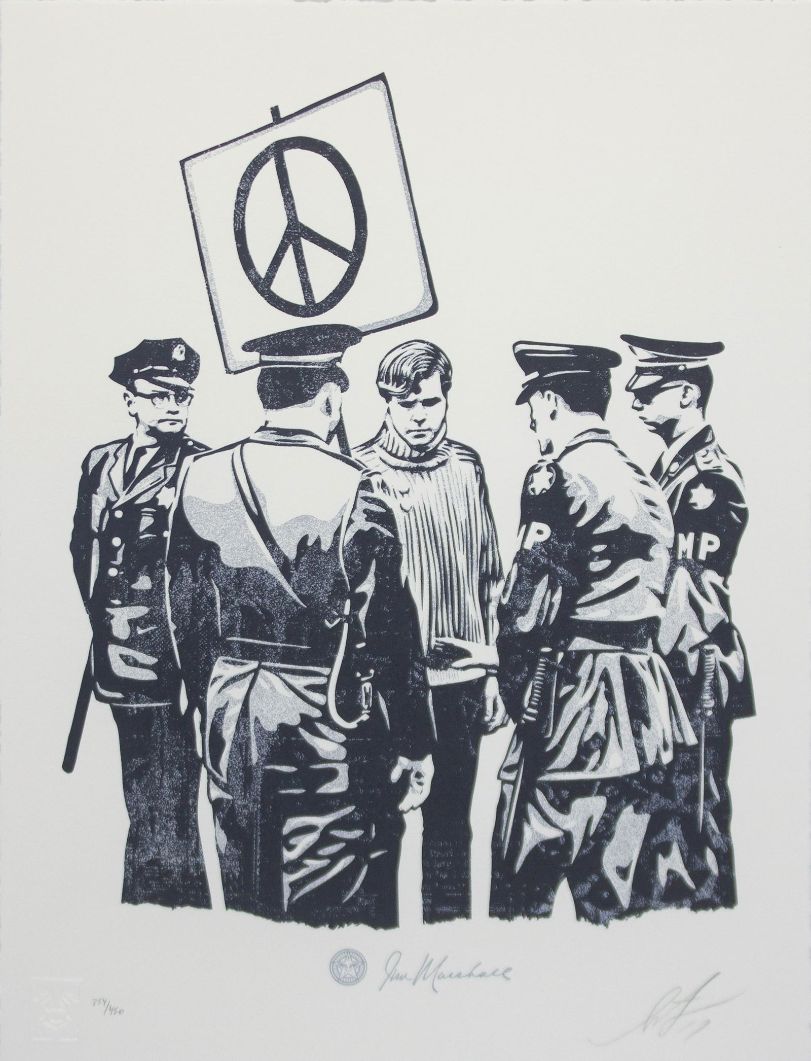 Shepard Fairey (Born 1970) "Peaceful Protestor," 2017 (1 of 4)