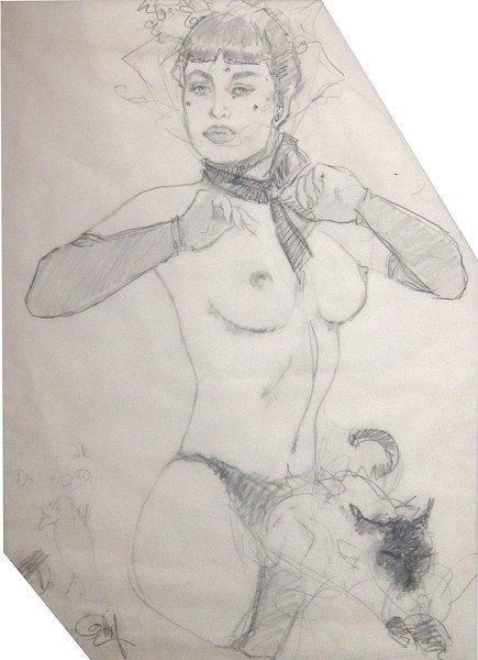 Olivia de Berardinis, Toodo Bird, c. 1970’s: Pencil on paper Signed in pencil on recto Image: 16.5 x 12.5 inches; Framed: 26 x 22 inches