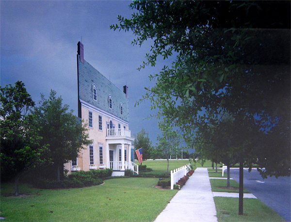 Todd Eberle, Celebration Sales Center, Celebratio: , Florida, June 19, 1995, 1995 Digital c-print Numbered 1/5 Provenance: Gagosian Gallery, Beverly Hills, CA tag on verso Image: 12 x 15 inches: Framed: 12.5 x 15.5 inches