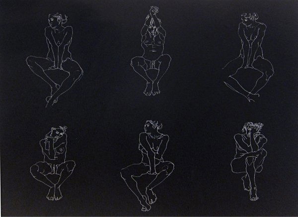 Robert Graham, Untitled (Six Nudes), 2004: Screenprint Unnumbered outside of an unknown edition Annotated “For Valentin” and signed in pencil on recto Image:19.75 x 25.75 inches; Framed: 24.75 x 36.5 inches