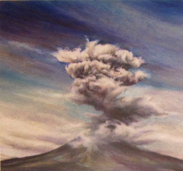 Violet Hopkins, Zig Zag Smoke, 2005: Pencil on paper Mounted on aluminum Image: 3 x 3 inches; Framed: 10 x 9 inches