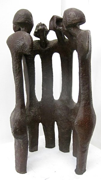 Unknown Artist, Untitled, c. 1950-60: Mid-century sculpture Cast metal (possibly bronze) Provenance: Patricia Maslon Collection Size: 16.5 x 11 x 9 inches