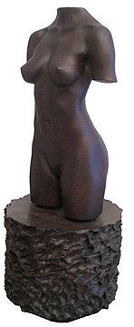 076: Robert Graham, MOCA torso, 1992-1995: Bronze with patina Signed by artist and 'Valentin' on bottom of the base Published by: The Museum of Contemporary Art, Los Angeles, CA Image: 11 x 4.5 x 4.5 inches