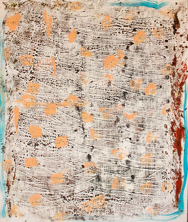 Alex Olson, Untitled, 2010: Watercolor on paper, painted on both sides Signed and dated in pencil on verso Image: 16.5 x 13.5 inches; Framed: 24 x 21.5 inches