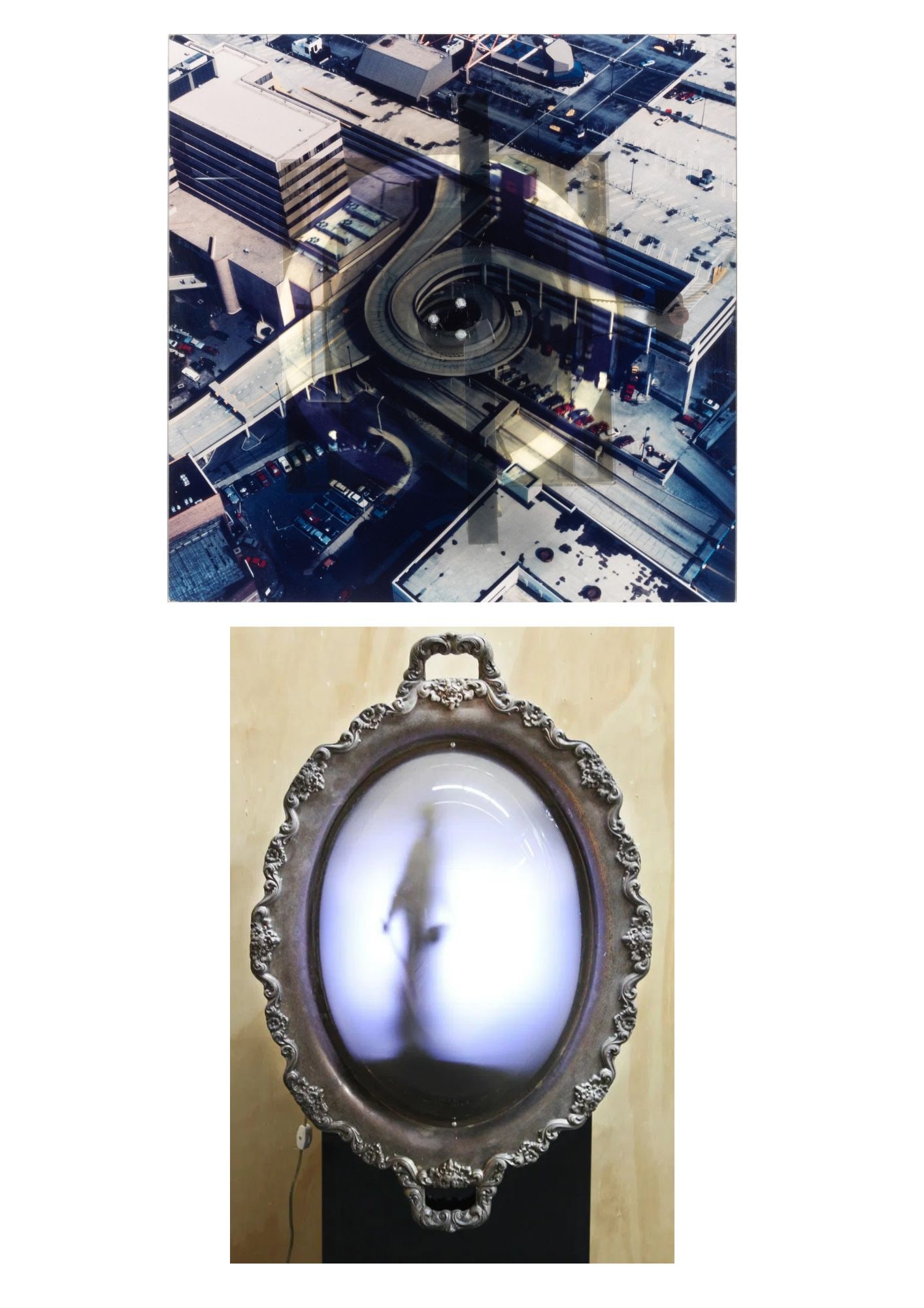 Jon Kessler: LOT OF 2: Jon Kessler (1957) LOT OF 2 Over Stamford , 1989 (top) Photograph on plexiglass with aluminum, florescent light and motor Signed/numbered From the numbered edition of 9 Provenance: Aldrich Museum of