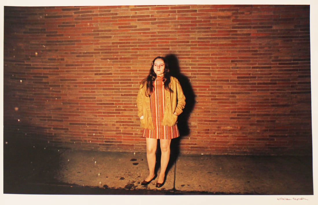 William Eggleston: Untitled (Woman in Striped Dress) From Dust Bells, Volume I, 1970: William Eggleston (1939) Untitled (Woman in Striped Dress) From Dust Bells, Volume I , 1970 Dye transfer print From the numbered edition of 15, from a collection of twenty dye transfer prints Signed