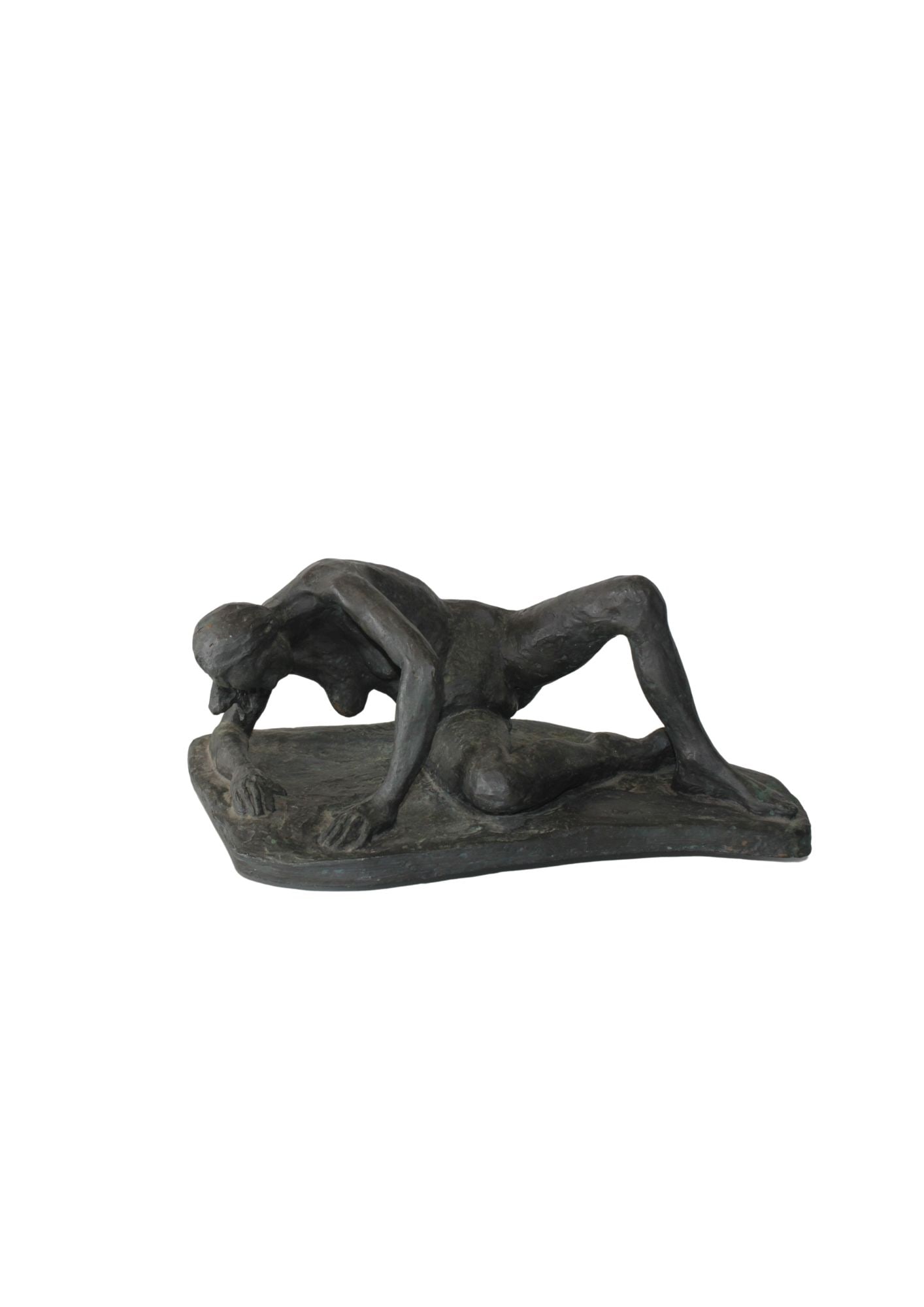 Unknown Artist: Untitled, 1973: Unknown Artist Untitled , 1973 Bronze sculpture Signed/dated "M.S. '73" Provenance: From the collection of Dr. Robert Smith 7.25 x 16 x 8.5 in