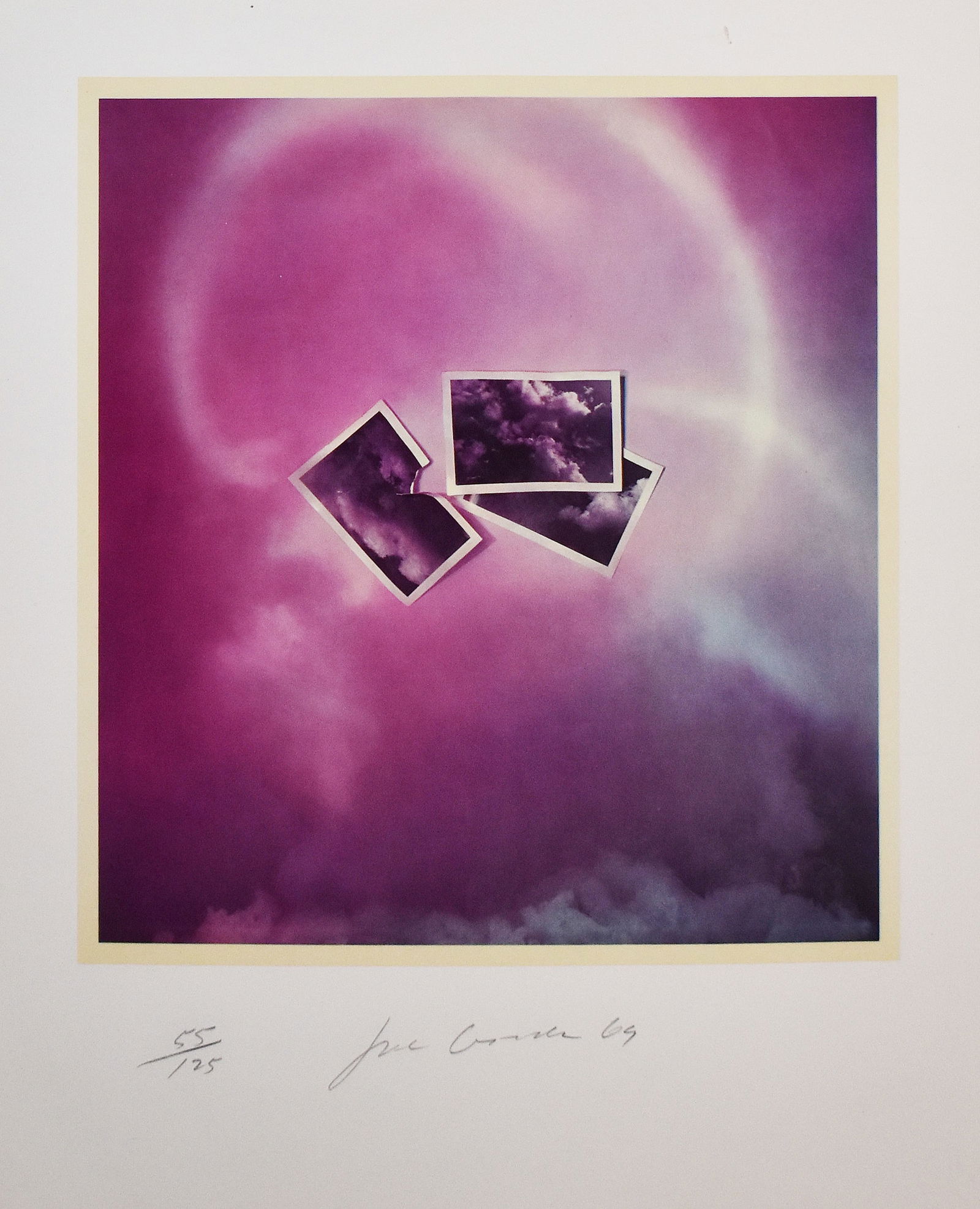 Joe Goode (1937): Photo Cloud (Purple), 1969: Joe Goode (1937) Photo Cloud (Purple), 1969 Lithograph From the numbered edition of 125 Signed, dated, and numbered by artist on recto Image: 23 x 18 in; Framed: 24 x 19.5 in