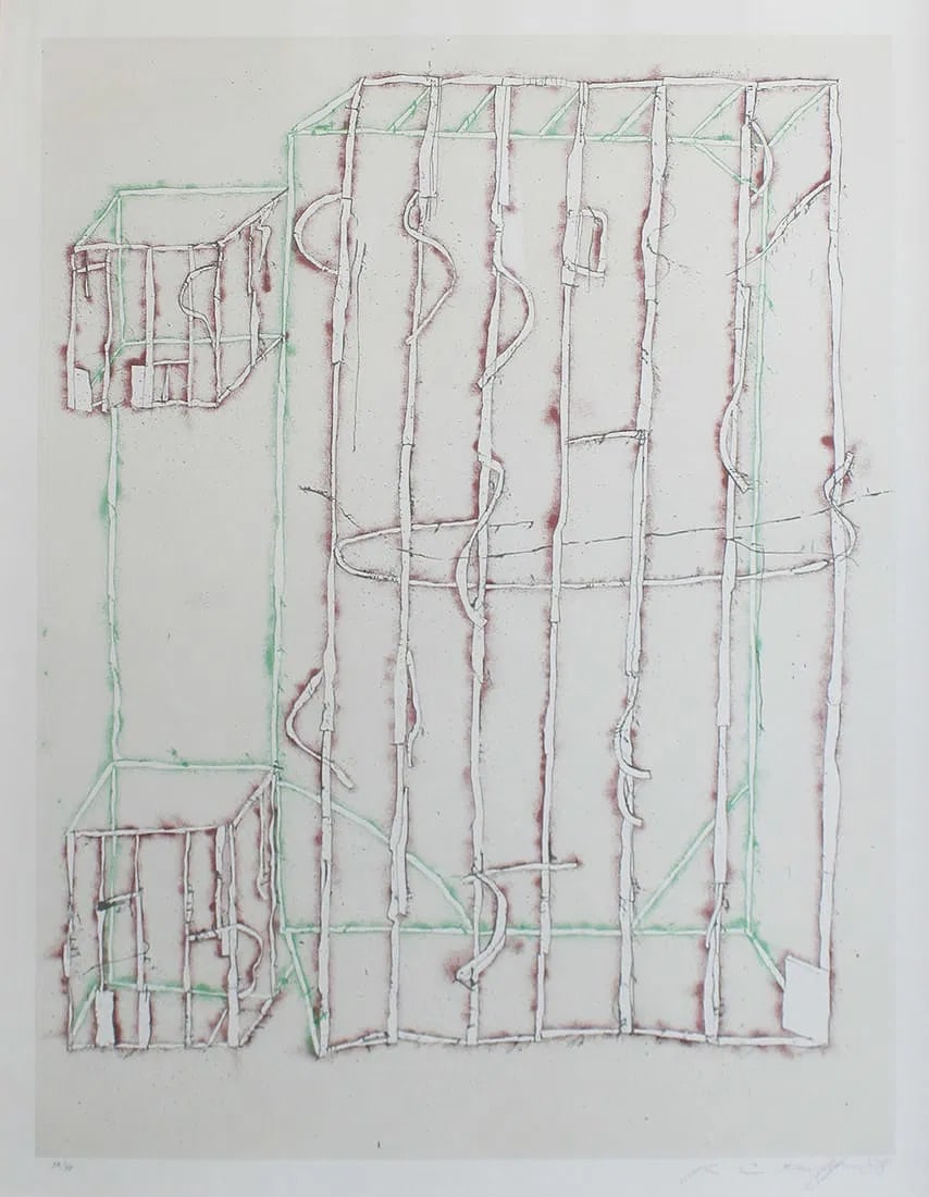 Craig Kauffman (1932-2010): CK-2, 1988-89: Craig Kauffman (1932-2010) CK-2, 1988-89 Lithograph From the numbered edition of 75 Signed/numbered by artist in pencil on recto Sheet: 30 x 22.5 in; Framed: 32.5 x 25 in