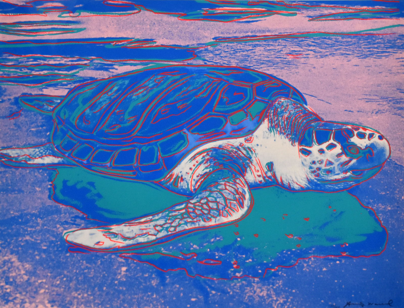 Andy Warhol (1928-1987): Turtle (F. & S. II.360), 1985: Andy Warhol (1928-1987) Turtle (F. & S. II.360), 1985 Screenprint on Lenox Museum Board From the numbered edition of 250, 50 Artist’s Proofs, 10 Printer’s Proofs, 2 BAT, 10 Trial Proof Signed/numb