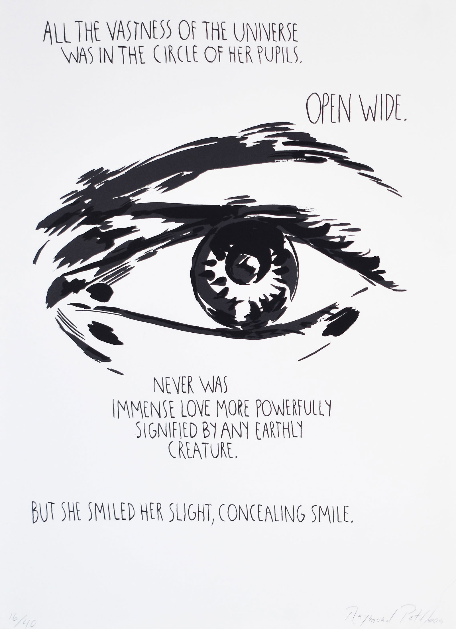 Raymond Pettibon (1957): Untitled (Open Wide...), 1990 (1 of 4)
