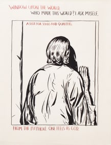 Raymond Pettibon (1957): Untitled (Window upon...), 1990