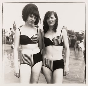 Diane Arbus (1923-1971): Two Girls in Matching Bathing Suits, Coney Island, NY, 1967