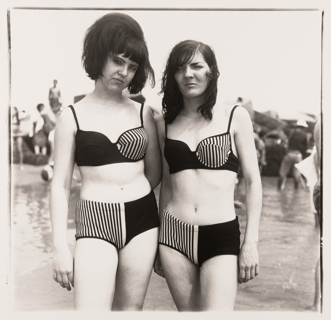 Diane Arbus (1923-1971): Two Girls in Matching Bathing Suits, Coney Island, NY, 1967 (1 of 2)