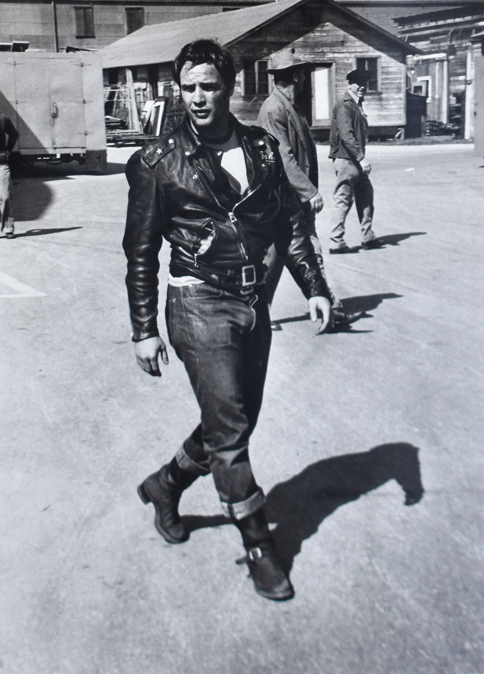 Phil Stern (1919-2014): Marlon Brando, 20th Century Fox Lot. During the shooting of "The Wild One",: Phil Stern (1919-2014) Marlon Brando, 20th Century Fox Lot. During the shooting of "The Wild One", 1954/Printed 1990 Gelatin Silver Print Signed, captioned, and dated by artist on verso in pencil Arti
