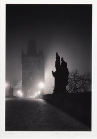 Michael Kenna (1953): Charles Bridge, Study 4, Prague, Czechoslovakia, 1989, Printed 1990