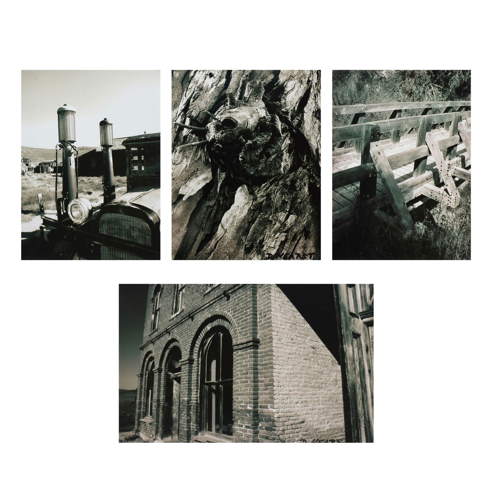 LOT OF 4: David Hearst: LOT OF 4 David Hearst Untitled, c. 1980's (top left) Photograph Signed on recto Image: 10.25 x 7 in; Framed: 18 x 15 in Untitled, c. 1980's (top middle) Photograph Signed on recto Image: 9.5 x 7 in;