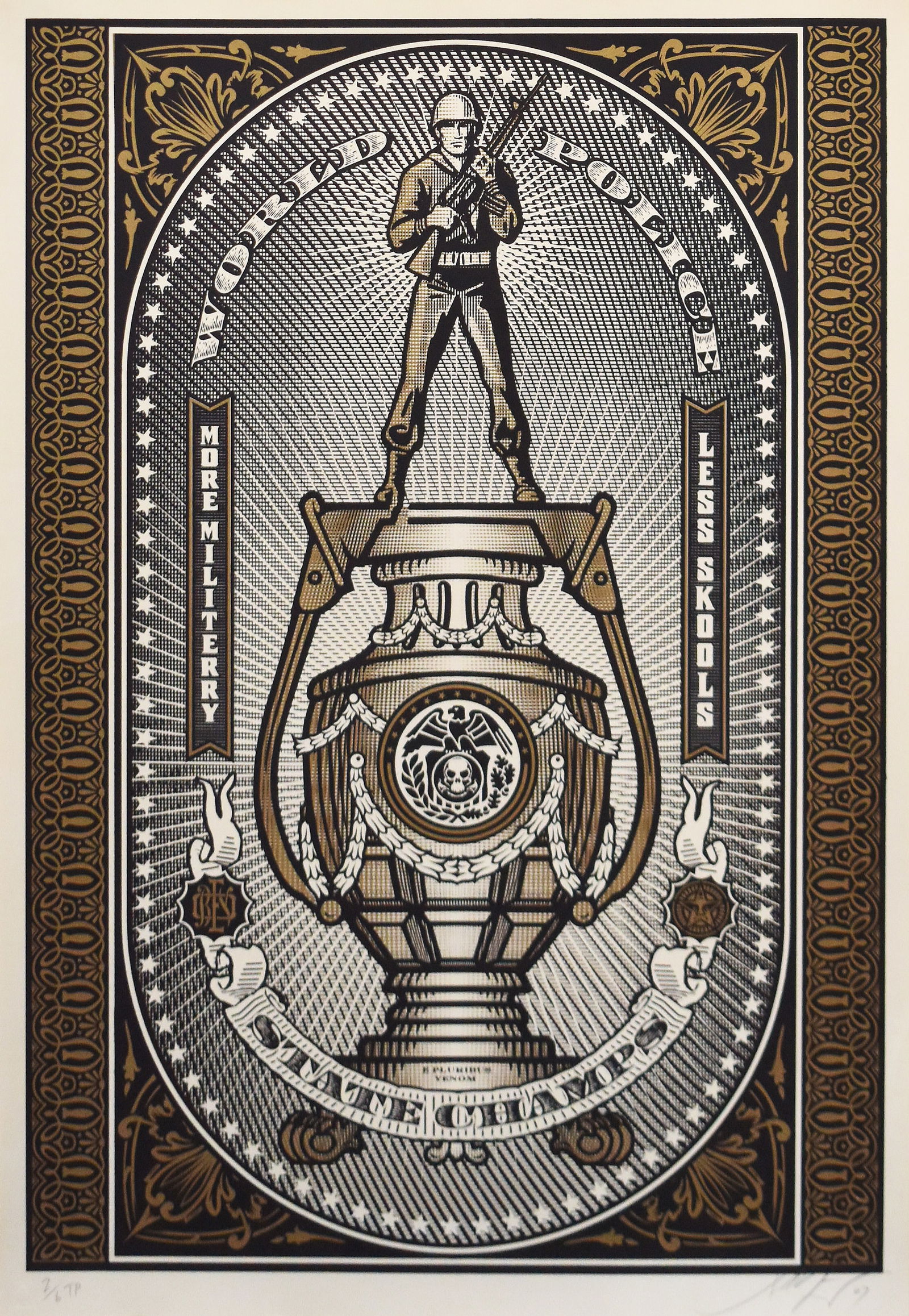 Shepard Fairey (1970): World Police State Champs (Gold), 2007 (1 of 5)