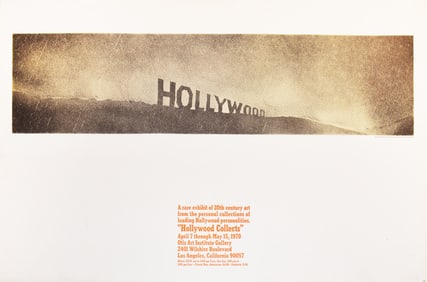 Ed Ruscha (1937): Hollywood in the Rain, from Hollywood Collects, 1970
