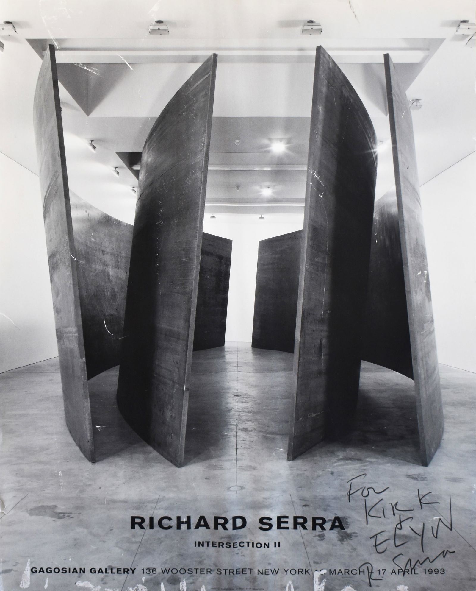Richard Serra (1938-2024): Gagosian Gallery Intersection II, 1993 (1 of 2)