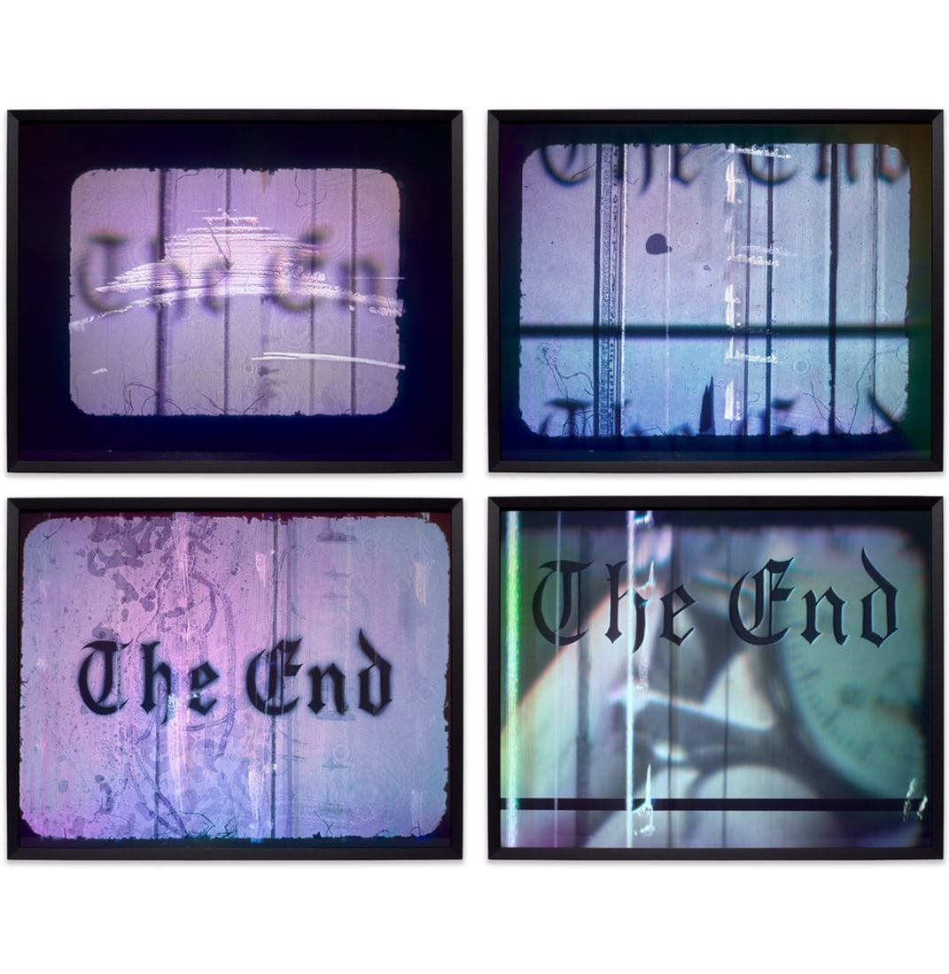 Ed Ruscha (1937): The End, 1988-2016: Ed Ruscha (1937) The End, 1988-2016 The complete set of four holograms in colors From the numbered edition of 23 Comes with signed Certificate of Authenticity from the artist Produced by Archival Mast