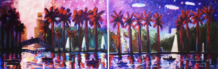 Carlos Almaraz  (1941-1989) Mystery in the Park II, 1989