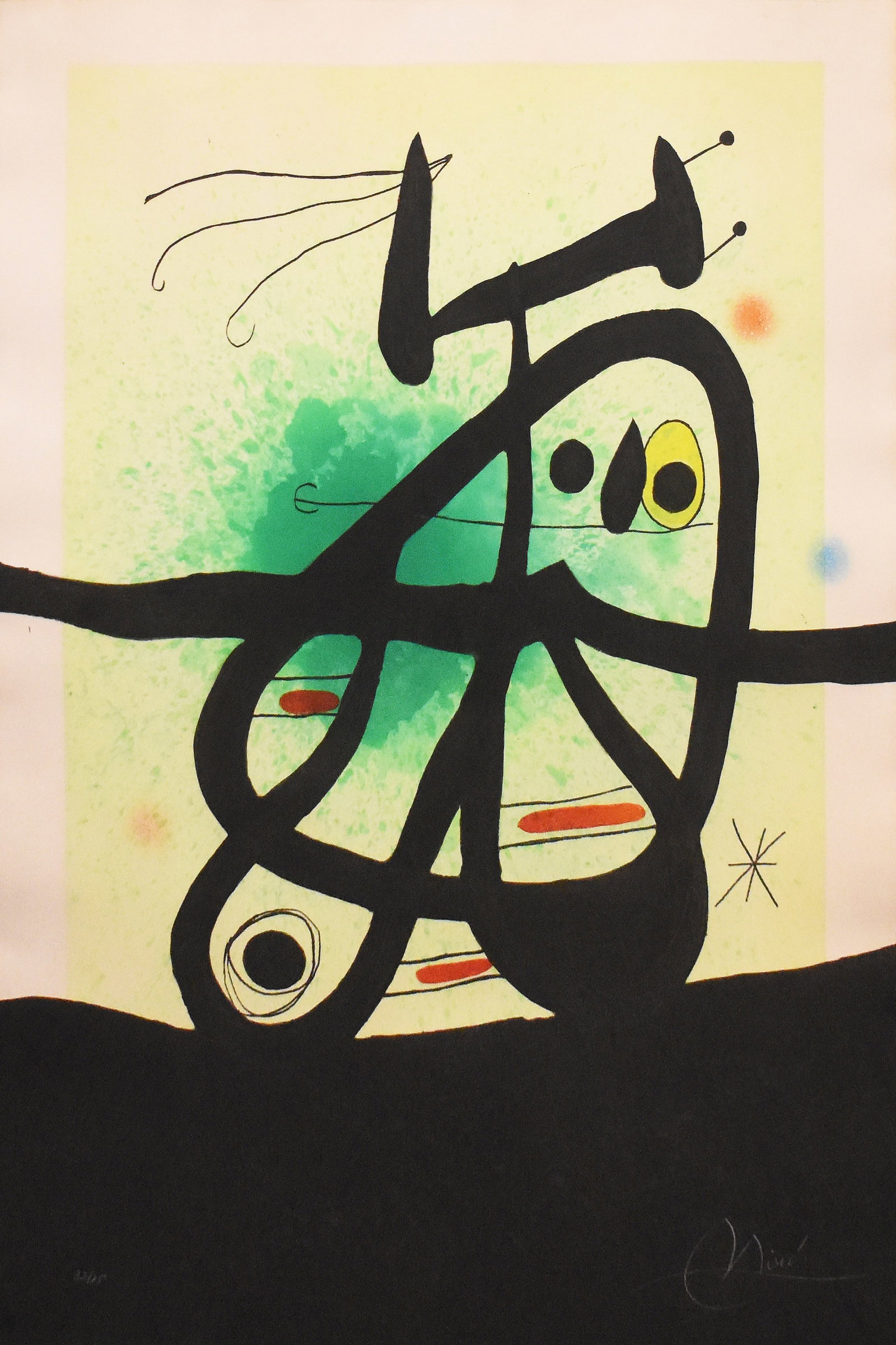 Joan Miro (1893-1983): L'Oiseau Mongol (Mongolian Bird), 1969 (1 of 7)