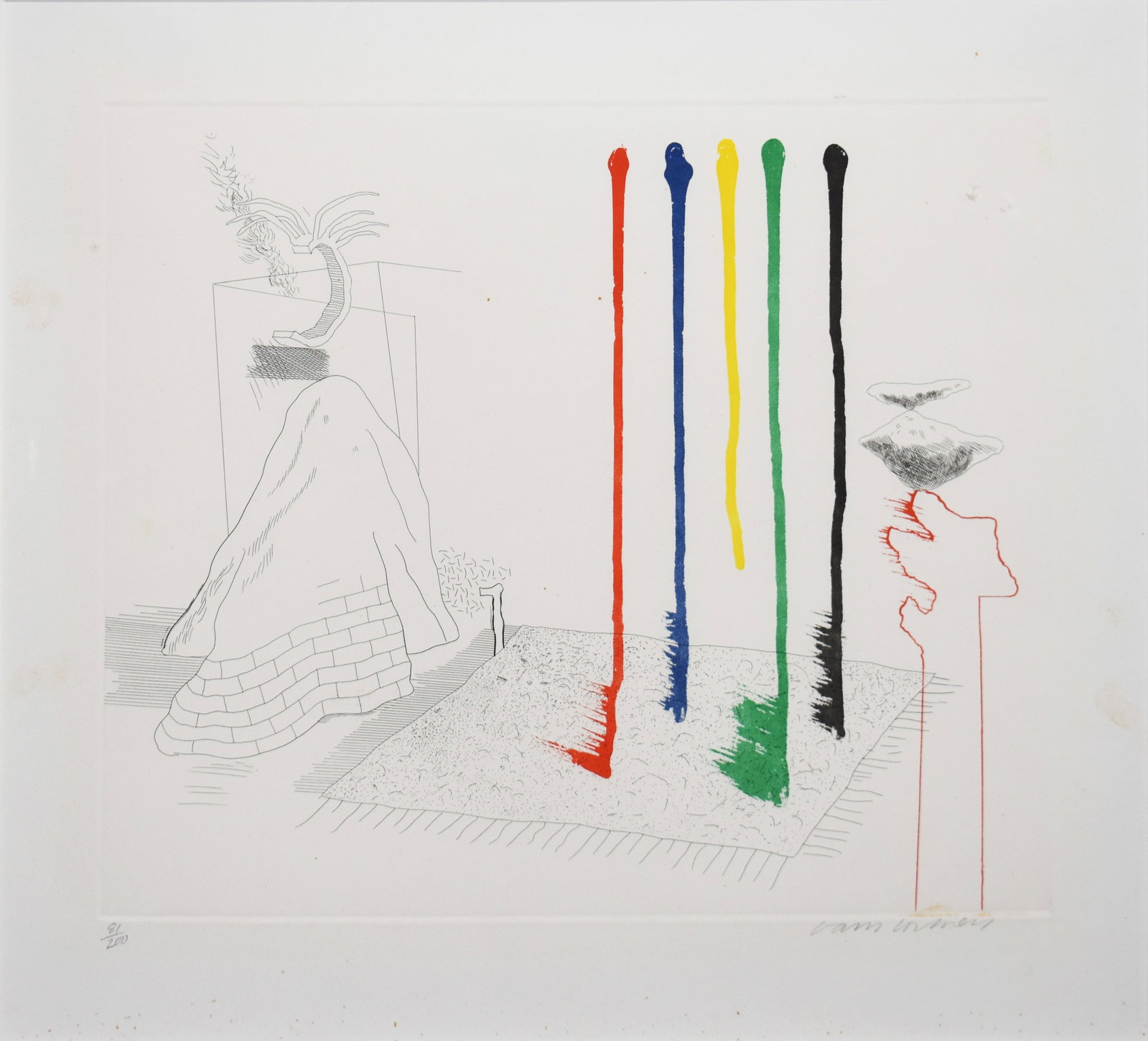 David Hockney (1937-2026): I Say They Are, from The Blue Guitar, 1976?77, Published 1977: David Hockney (1937-2026) I Say They Are, from The Blue Guitar, 1976?77, Published 1977 Etching and aquatint from a portfolio of twenty etchings (eighteen with aquatint and one with drypoint) From the