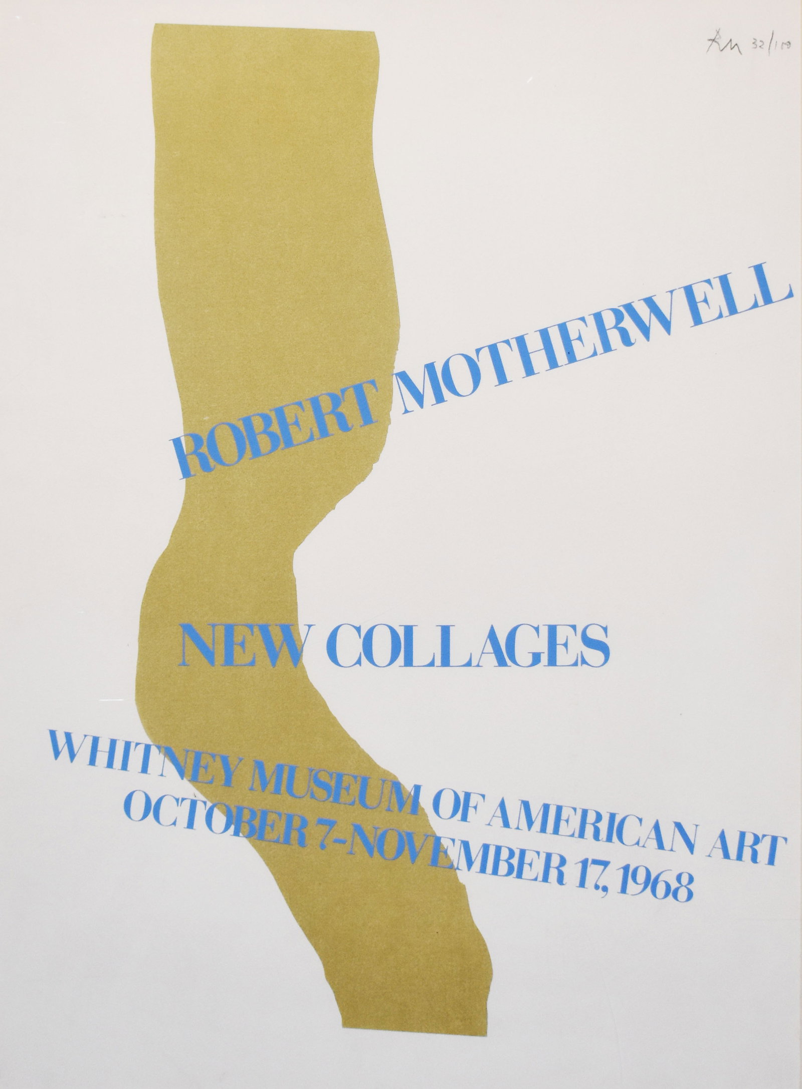 Robert Motherwell (1915-1991): Whitney Museum Poster, 1968 (1 of 4)
